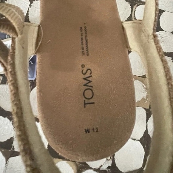 Title: TOMS Diana Espadrille Wedge Sandals Women’s Size 12 Platform Open Toe - Picture 7 of 7